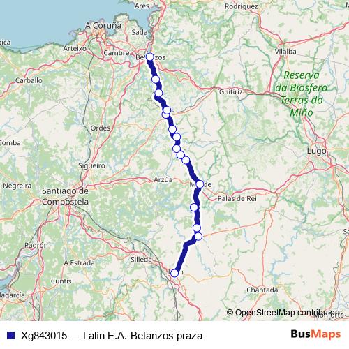 Xg843015 bus Line Map