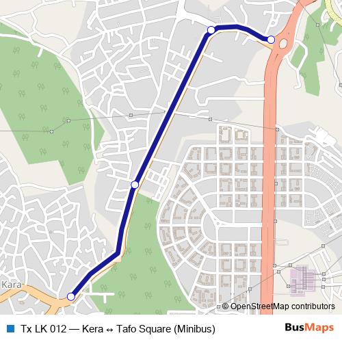 Tx LK 012 bus Line Map