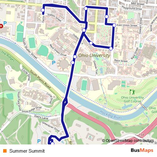 Summer Summit bus Line Map