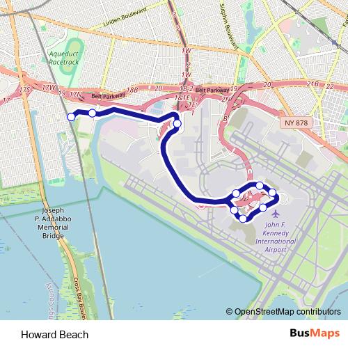 Howard Beach bus Line Map