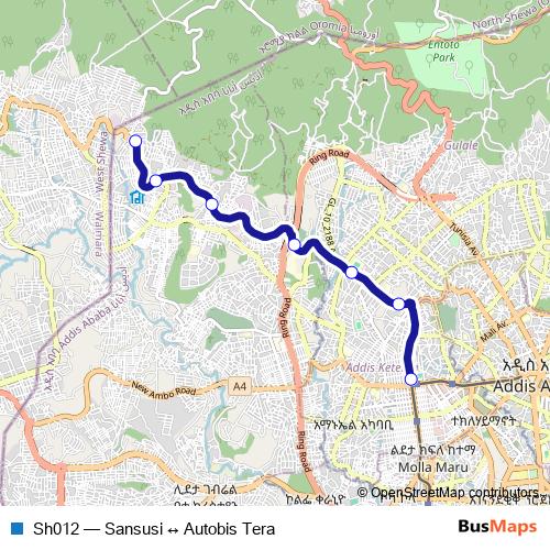 Sh012 bus Line Map