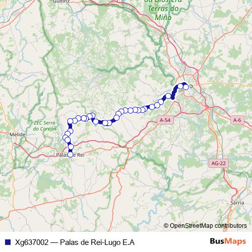 Xg637002 bus Line Map