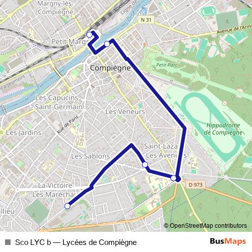 Sco LYC b bus Line Map