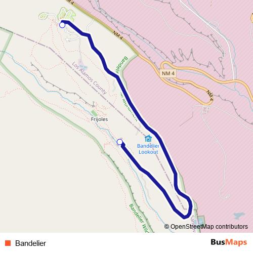 Bandelier bus Line Map