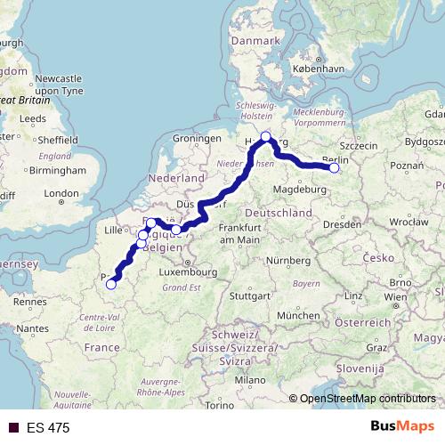 ES 475 rail Line Map