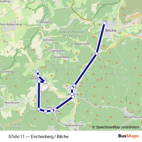 57sbc11 bus Line Map