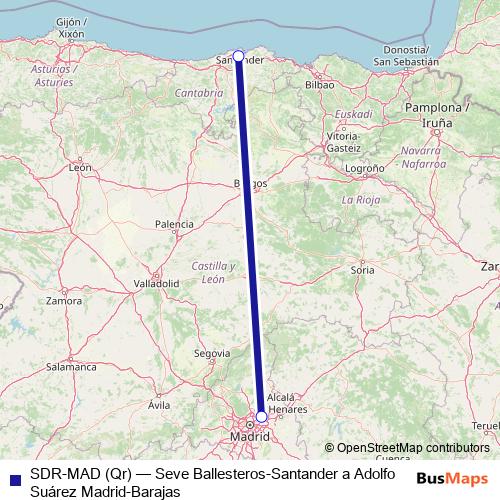 SDR-MAD (Qr) air Line Map