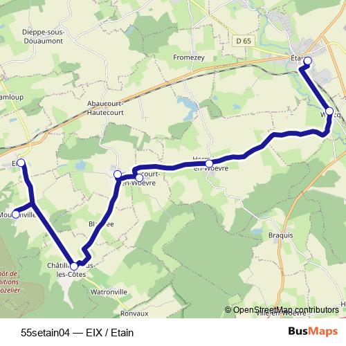 55setain04 bus Line Map
