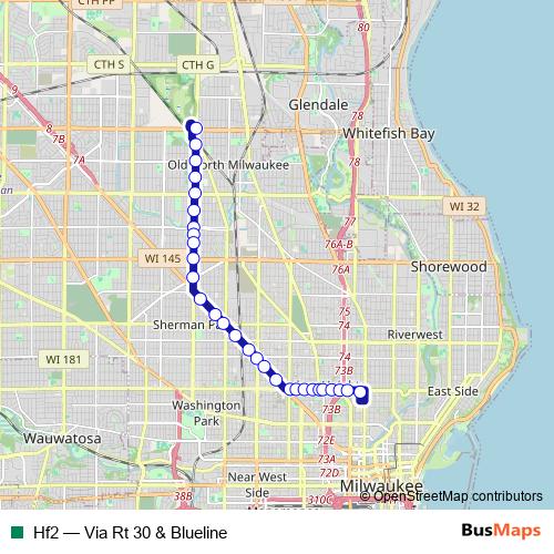 Hf2 bus Line Map