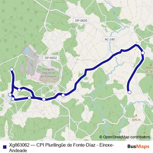 Xg863062 bus Line Map