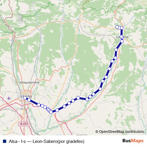 Alsa - l-s bus Line Map