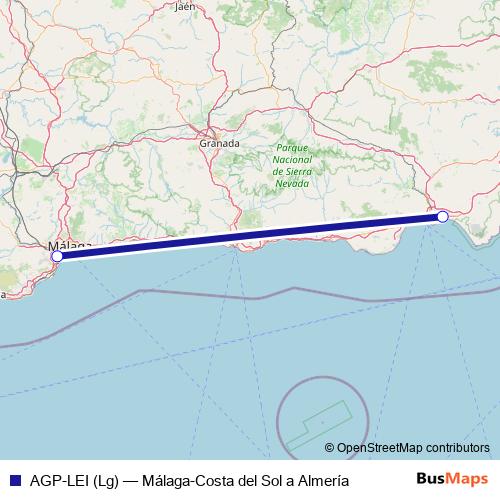 AGP-LEI (Lg) air Line Map