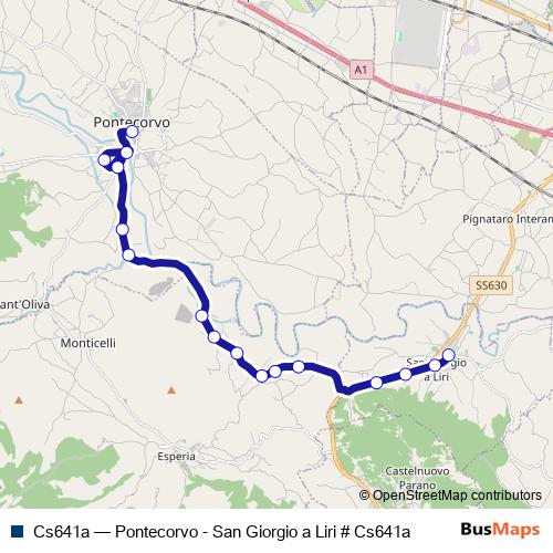 Cs641a bus Line Map