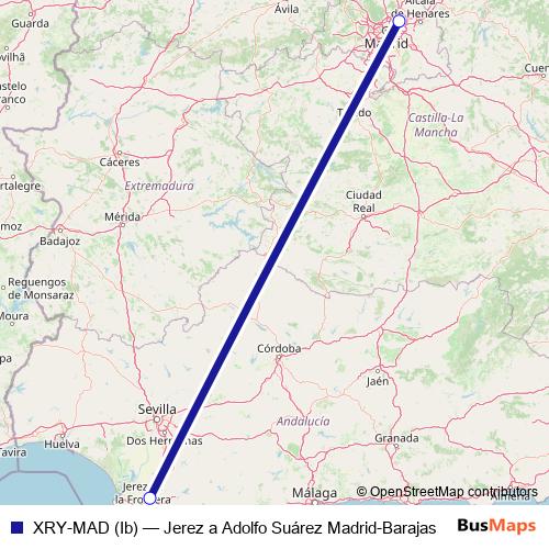 XRY-MAD (Ib) air Line Map
