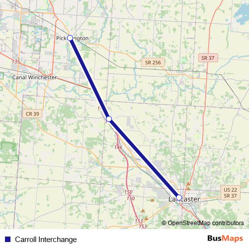 Carroll Interchange bus Line Map