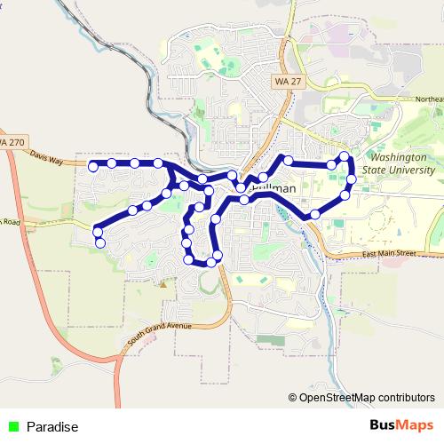 Paradise bus Line Map