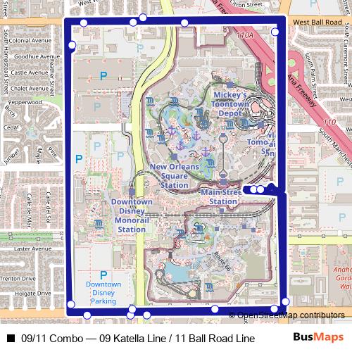 09/11 Combo bus Line Map