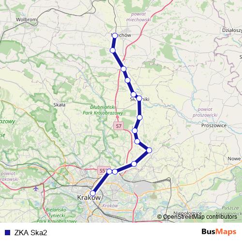 ZKA Ska2 bus Line Map