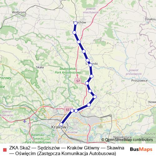 ZKA Ska2 bus Line Map