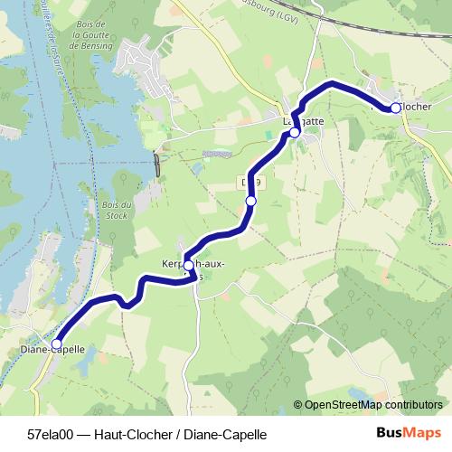 57ela00 bus Line Map