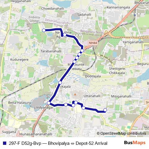 297-F D52g-Bvp bus Line Map
