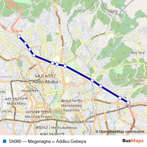 Sh080 bus Line Map
