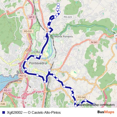 Xg628002 bus Line Map
