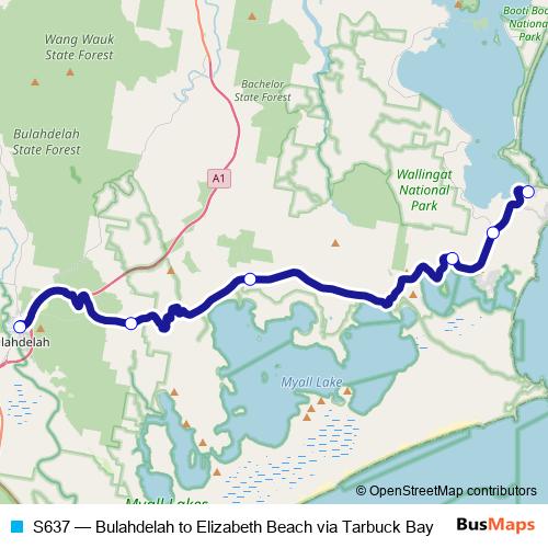 S637 bus Line Map