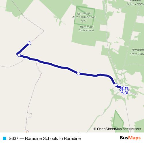 S637 bus Line Map