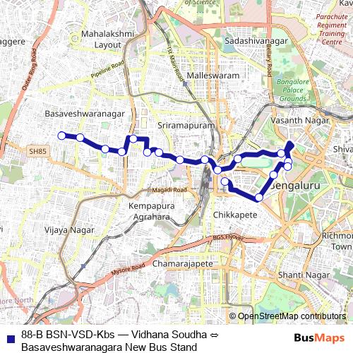 88-B BSN-VSD-Kbs bus Line Map