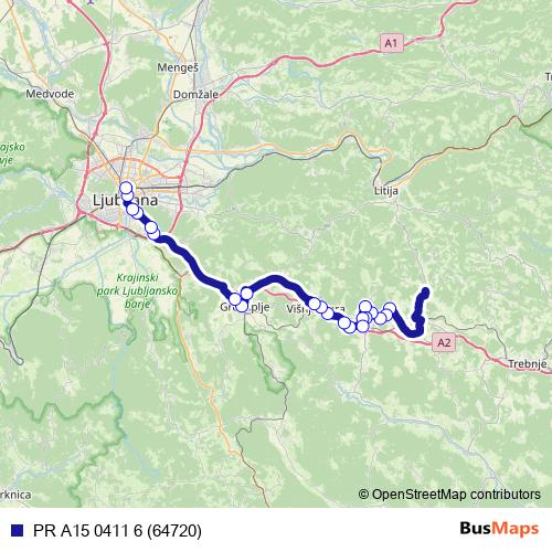 PR A15 0411 6 (64720) bus Line Map