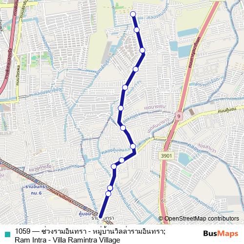 1059 bus Line Map