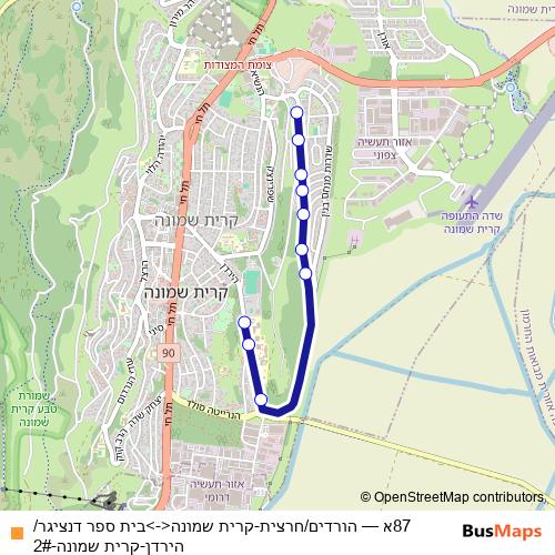 87א bus Line Map