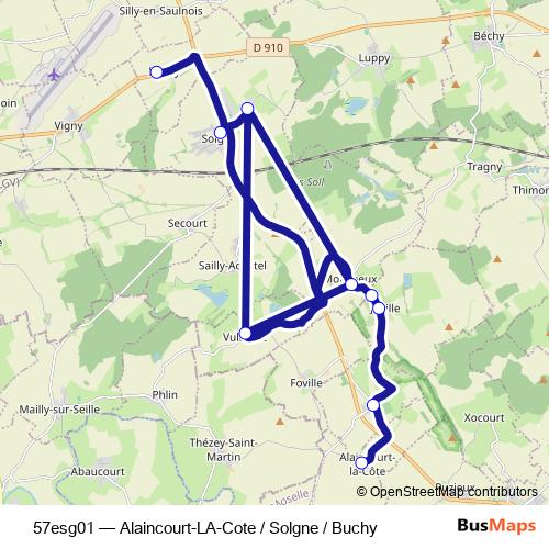 57esg01 bus Line Map
