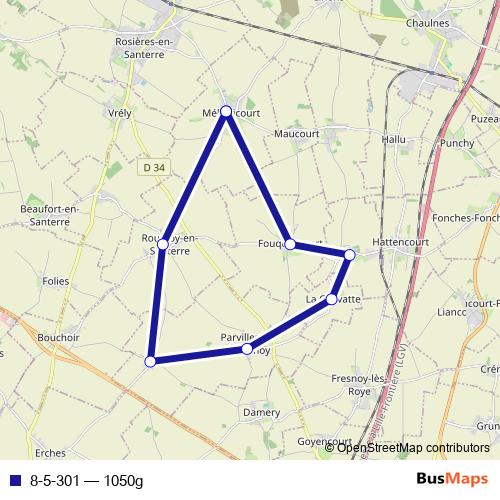 8-5-301 bus Line Map
