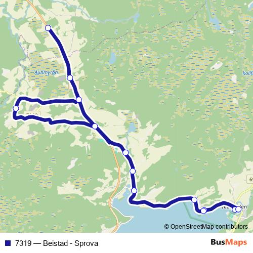 7319 bus Line Map