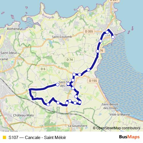 S107 bus Line Map