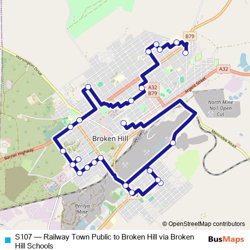 S107 bus Line Map