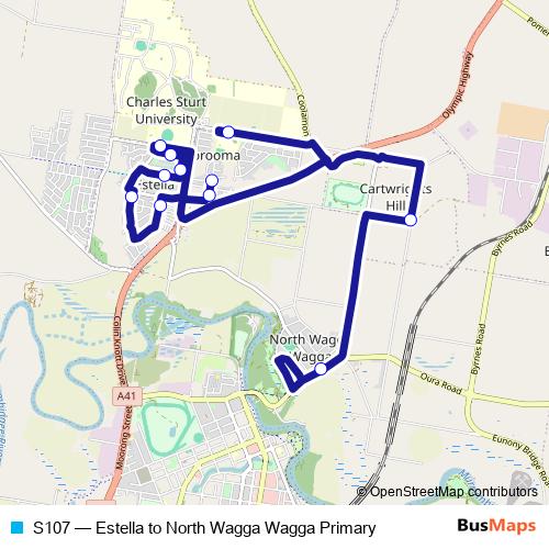 S107 bus Line Map