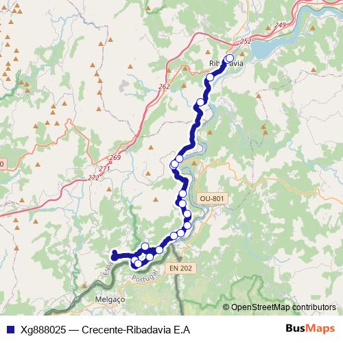 Xg888025 bus Line Map