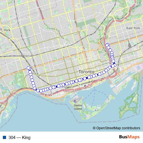 304 tram Line Map