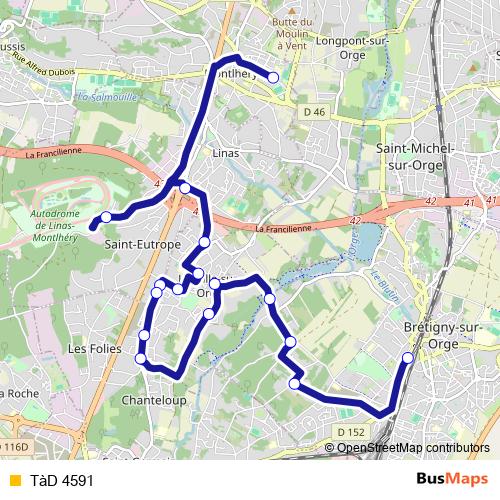 TàD 4591 bus Line Map