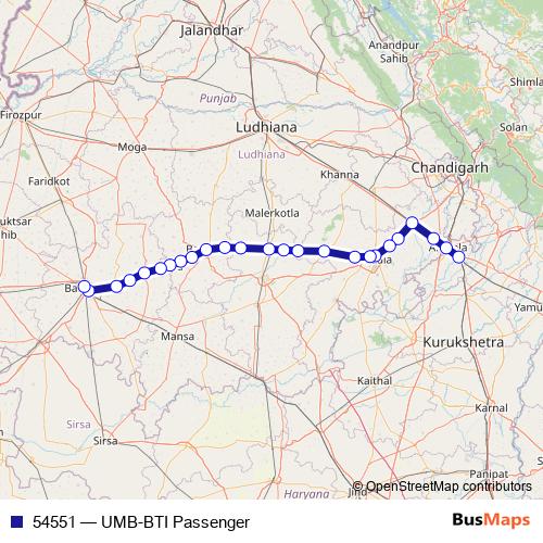 54551 rail Line Map