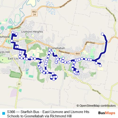 S366 bus Line Map