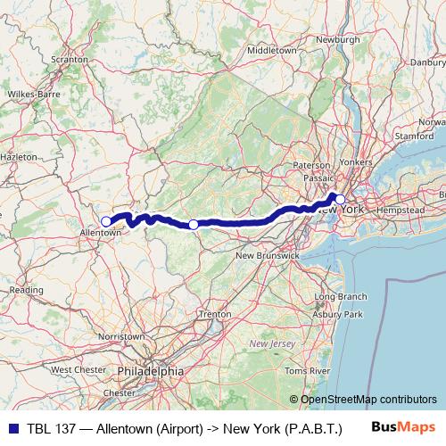 TBL 137 bus Line Map