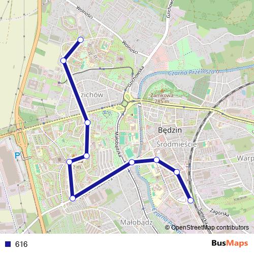 616 bus Line Map