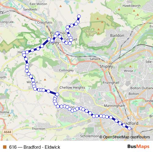 616 bus Line Map