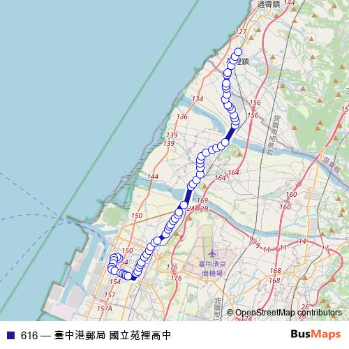 616 bus Line Map