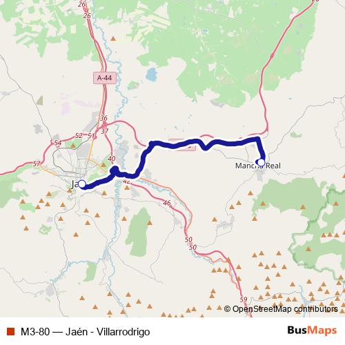 M3-80 bus Line Map