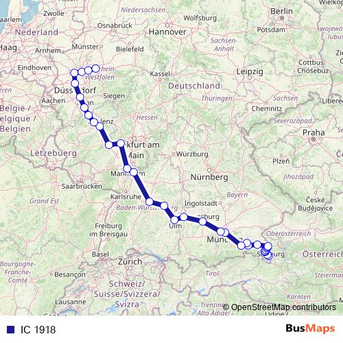 IC 1918 rail Line Map